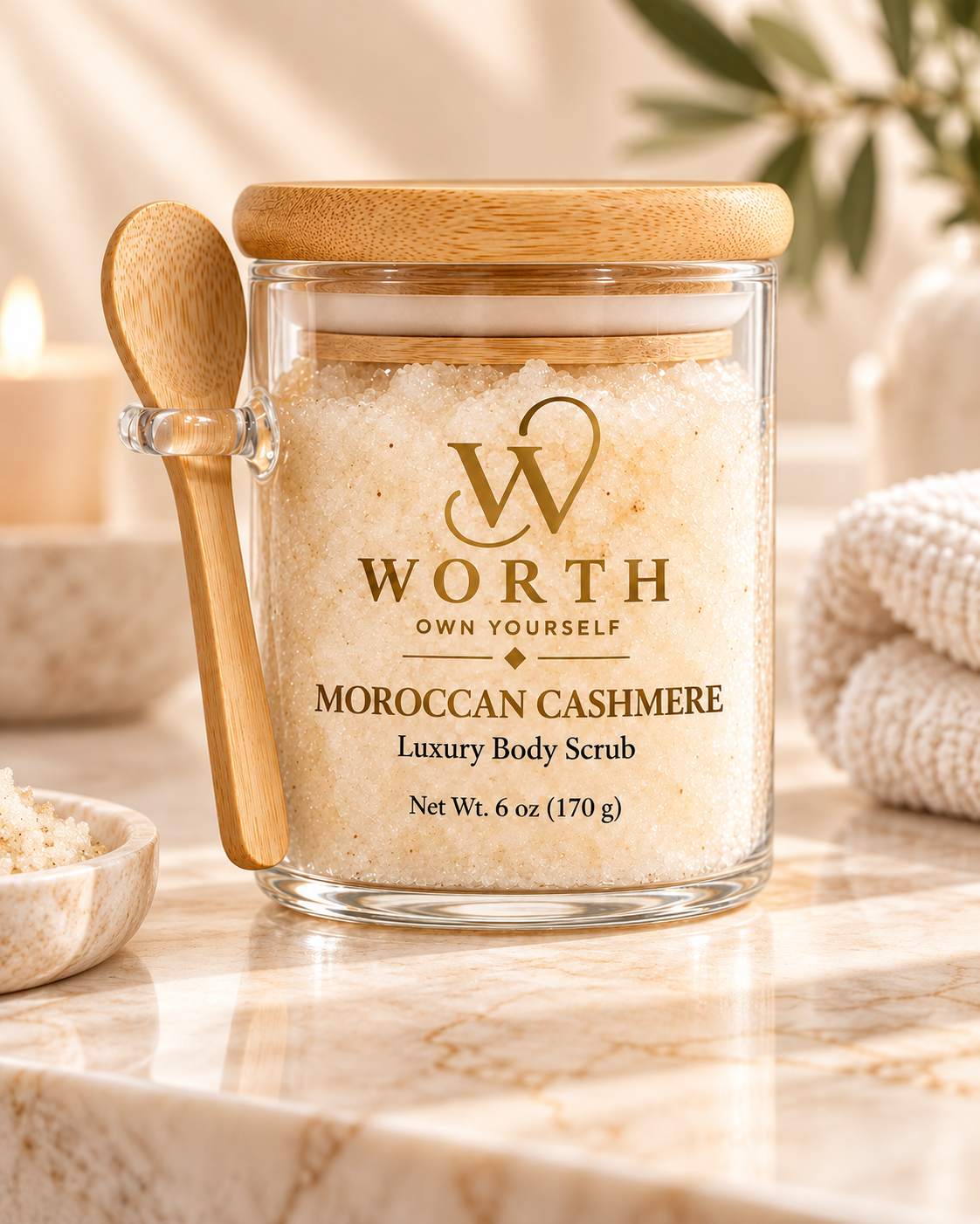 WORTH Luxury Body Scrub | Moroccan Cashmere