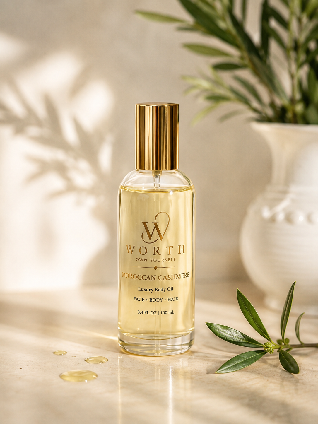 WORTH Luxury Body Oil | Moroccan Cashmere